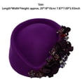 thumbnail image 6 of Doomiva Womens Vintage Flower Pillbox Hats Ladies Church Derby Fascinator Hat Purple One Size, 6 of 6