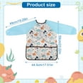 thumbnail image 6 of sixwipe  Kids Art Smocks, 2 Pack Kids Painting Apron for Arts & Crafts, Dinosaur Painting Apron for Children, Artist Smock with Long Sleeve  for Age 3-8 Years, 6 of 7