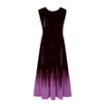 thumbnail image 3 of Fankiway Femmes à la Mode Sans Manches Poche Col Rond Impression en Vrac Robes Longues Robes d'Été pour les Femmes de Dégagement Robes Grande Taille de Dégagement, 3 of 4