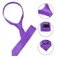thumbnail image 4 of INSPIRE CHIC Men's Self Tied Solid Color Bussiness Neckwear Party Slim Neckties Violet One Size, 4 of 6