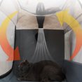 thumbnail image 3 of Portable Pet Drying Box Folding Square Tent Bath Hair Drying Clean Room for Small Dogs Cats, 3 of 6