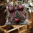 thumbnail image 5 of Eoozwa 3 Packs Christmas Pillow Covers 17x17 Inch Festive Holiday Decor Soft Plush Fabric with Hidden Zipper for Living Room Sofa Bedroom Seasonal Home Accents Throw Pillow Cases, 5 of 6