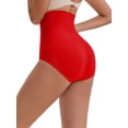 thumbnail image 3 of INSPIRE CHIC Mother's Day Women's High-Waisted Butt Lifting Briefs Postpartum Tummy Control Breathable and Comfortable Control Panties XXL Red, 3 of 6