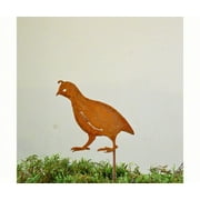 Elegant Garden Design ELEGANTS904 CA Quail Chick A Stake Bird Silhouette