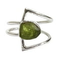 thumbnail image 1 of Natural Peridot Ring, Rough Peridot Gemstone Ring, August Birthstone, Double Band, 925 Sterling Silver, Womens Ring, Christmas, Thanksgiving, Handmade, Statement Jewelry, Rough Gemstone Jewelry, 1 of 6