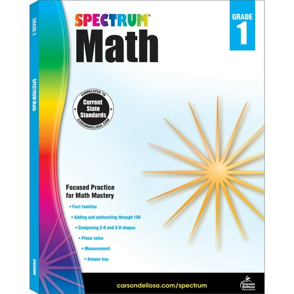 Spectrum Spectrum Math Workbook, Grade 1: Volume 2, (Paperback)