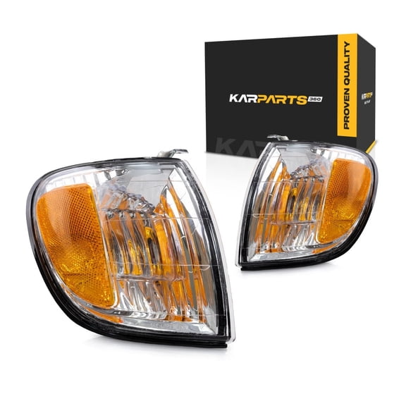 For Toyota Tundra Corner Signal Light Assembly 2000 01 02 03 2004 Pair Driver and Passenger Side w/ Bulbs CAPA Certified For TO2530135