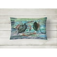 thumbnail image 2 of Watery Teal and Purple Crabs Canvas Fabric Decorative Pillow, 2 of 3