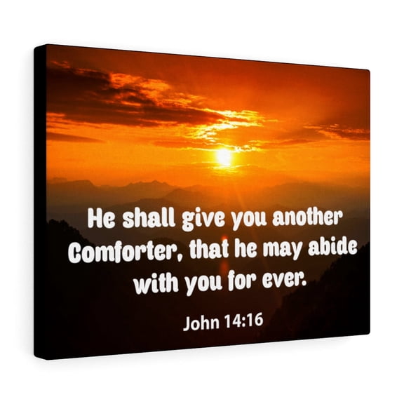 Scripture Walls John 14:16 Comforter Bible Verse Canvas Christian Wall Art Ready to Hang Unframed