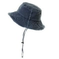 thumbnail image 2 of CC Frayed Washed Denim Bucket Hat, 2 of 7