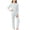 Green, variant on xaoyunyn Girls 2 Piece Basic Homewear Outfits Casual Solid Color Round Neck Long Sleeve Top and Pant Set 7-15 Years