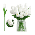 thumbnail image 1 of Tulipanes Artificiales Color Degradado 24pcs Para Decoración Xtellar blanco, 1 of 3