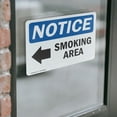 thumbnail image 4 of (2 Pack) Smoking Area [Left Arrow] Sign, 4 of 7
