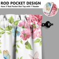 thumbnail image 4 of 3-Piece Bright Flowers Kitchen Curtain Set - Ruffled Valance and Tier Curtains with Rod Pocket, Fresh Floral Pattern for Farmhouse Kitchen Windows Decor, 54"x18" + 27.5"x36"x2, 4 of 5
