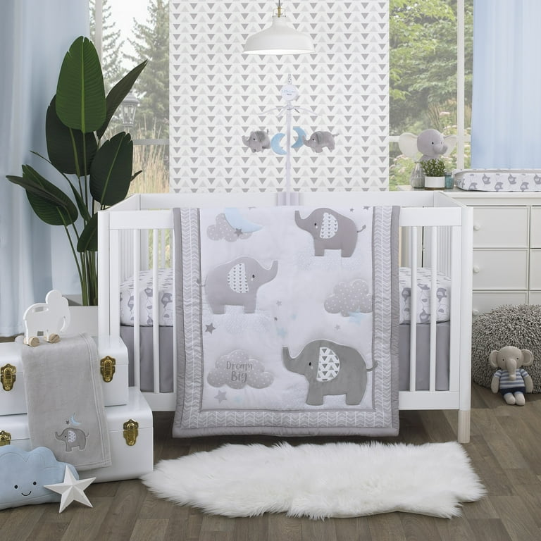 Nojo elephant hotsell crib bedding