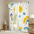 thumbnail image 3 of Castle Fairy Kids Cartoon Rainbow Black Out Curtains,Polka Dots Curtains Pack of 2 (42x63 Each),Kawaii Stars Bedroom Curtains,Microfiber Bedroom Decor, 3 of 6