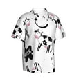 thumbnail image 2 of Balery Cute Cow and Milk Stains Print Men's Hawaiian Shirts Short Sleeve Beach Shirt Relaxed Fit Vacation Button Down Shirts-3X-Large, 2 of 9