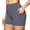13# Navy, variant on Biker Shorts Women with Pockets High Waisted Workout Spandex Tummy Control Gym Running Yoga Shorts Wine L