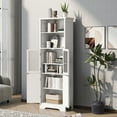 thumbnail image 2 of Tall Bathroom Storage Cabinets With Doors & Shelves Freestanding Storage Cabinet For Bathroom Living Room Office 64"x21.5"x10.6", 2 of 9
