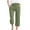 Green, variant on YUGYXL Casual Cotton Linen Pants for Women Plus Size Pants Drawstring Stretch Waist Capri Pants with Pockets Dark Gray S