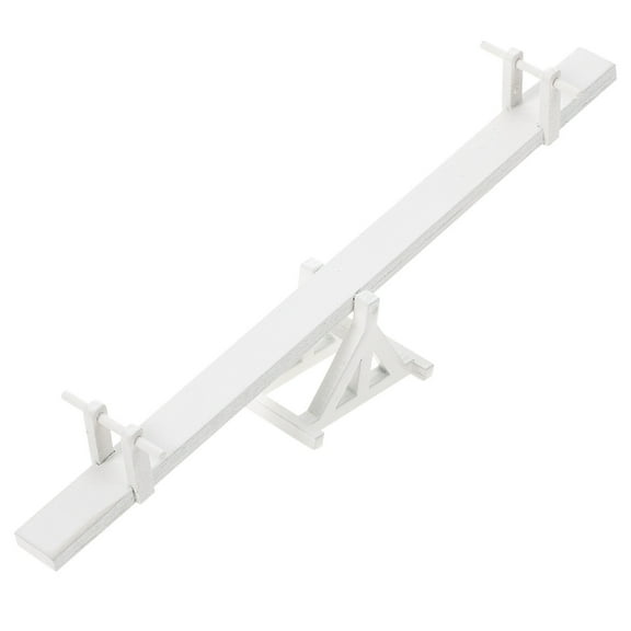 NICEXMAS cate Mini Seesaw Decor Beige Wooden Dollhouse Accessory 1Pack