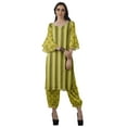 thumbnail image 2 of Moomaya Women's Printed Indian Ethnic Clothing Set-Printed Kurta w/ Pants, Designer Tunic Dress, 2 of 9