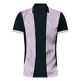 thumbnail image 3 of Sngxgn Men's Short Sleeve Fit Polo Shirt(Purple,XXL), 3 of 5