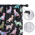 thumbnail image 4 of Blackout Kids Curtains,Patterned Cat Silhouette Black Pattern Children's Insulated Curtains Set Of 2,Bedroom Essentials,Toddler Room Decor 52"x84", 4 of 5