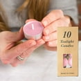 thumbnail image 4 of 10 Pcs Tealight Candles, Romantic Love Unscented Tea Lights Candles,Dripless & Long Lasting Smokeless Mini Tealight Candles for Romantic Date, Confession Decor, Valentines Day Decorations Pink, 4 of 9