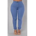 thumbnail image 3 of Pantalon Jean Moulant Décontracté en Denim Extensible pour Femmes, Taille Haute, Leggings, Jeans, Pantalons, 3 of 6
