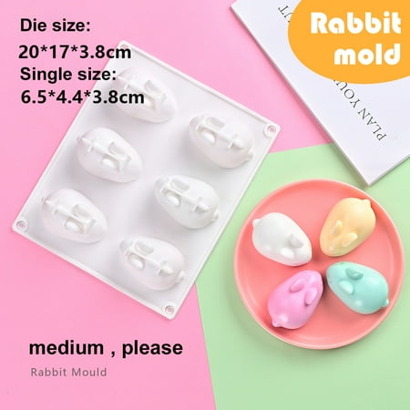 

Cute Bunny Silicone Cake Stencil Multipurpose Diy Candy Chocolate Template