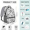 thumbnail image 6 of Pet Paw Print and Bone Backpack for School,Cute School Bag,Schoolbag with Adjustable Shoulder Straps & Padded Back,15.3"x11"x6.7", 6 of 6