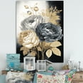 thumbnail image 2 of Designart White, Gold And Black Rose Bouquet II Canvas Wall Art, 2 of 5
