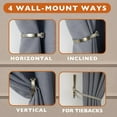 thumbnail image 4 of Curtain Holdbacks 4pcs,Warm Gold Barrel Zinc Alloy Curtain Tiebacks,Wall Mounted Curtain Holders for Drapes., 4 of 4