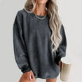 thumbnail image 2 of EHQJNJ T-Shirts for Women Graphic Tees Casual Style Oversize Solid Color Threaded Knitted Long Sleeved Sweatshirt for Women Trending Tops for Women 2024 Purple Tops for Women, 2 of 5