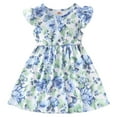 thumbnail image 1 of Robes pour Fillettes Manches Volantes Imprimés Floraux Robe de Princesse Danse Fête Robe Fille Taille 2-3T, 1 of 6