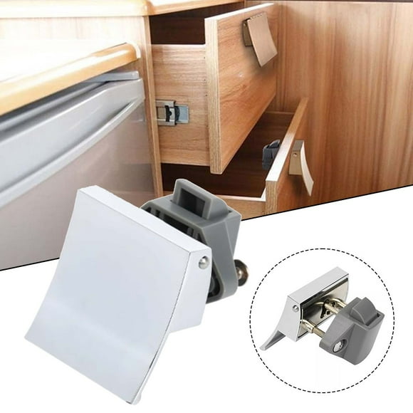 For Caravan RV Marine Door Cupboard Latch Knob Square Shape Handle Push Locks