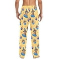 thumbnail image 4 of FORMRS Mens Pajama Pants with Pockets Cotton Sleepwear Lounge Bottoms Sizes S-2XL, Yellow Halloween Cat Pattern, 4 of 7