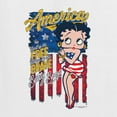 thumbnail image 5 of Wild Bobby Betty Boop America Land of the Free Home of the Brave Betty Boop Womens Slim Fit Junior Tee, White, XX-Large, 5 of 5