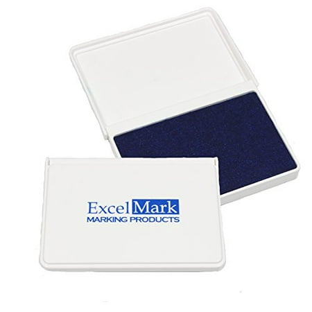 ExcelMark Blue Ink Pad for Rubber Stamps 2-1/8