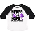 thumbnail image 3 of Inktastic Never Lose Hope Epilepsy Awareness with Balloons and Purple Ribbon Boys or Girls Toddler T-Shirt, 3 of 5