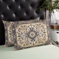 thumbnail image 3 of Waterproof Outdoor Throw Pillows with Inserts 12"x20", Boho Southwestern Soft Decorative Pillowcases for Couch Bedroom, Vintage Geometric Ethnic Blue Brown Pillow Covers for Sofa Living Room, 3 of 8