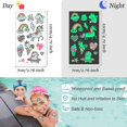 thumbnail image 3 of 15 hojas de tatuajes temporales que brillan en la oscuridad, tatuajes temporales fluorescentes que brillan en la oscuridad, 11 Feliz Sencillez, 3 of 5