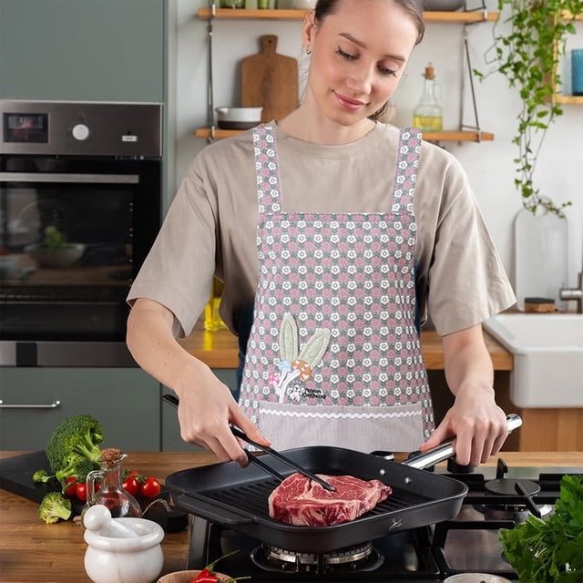 Boovnll Aprons for Women with Pockets, Unisex Adjustable Waterproof Aprons for Cooking Large Pockets Chef Apron for Kitchen Cooking, Baking, Grilling, Working, Apron