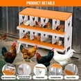 thumbnail image 5 of EastVita Chicken Nesting Boxes, 8-Hole Metal Nesting Boxes for Chickens, 2 Mounting Options for Egg Laying, Chicken Nesting Box with Roll Away Egg, with Large Holes, 5 of 7