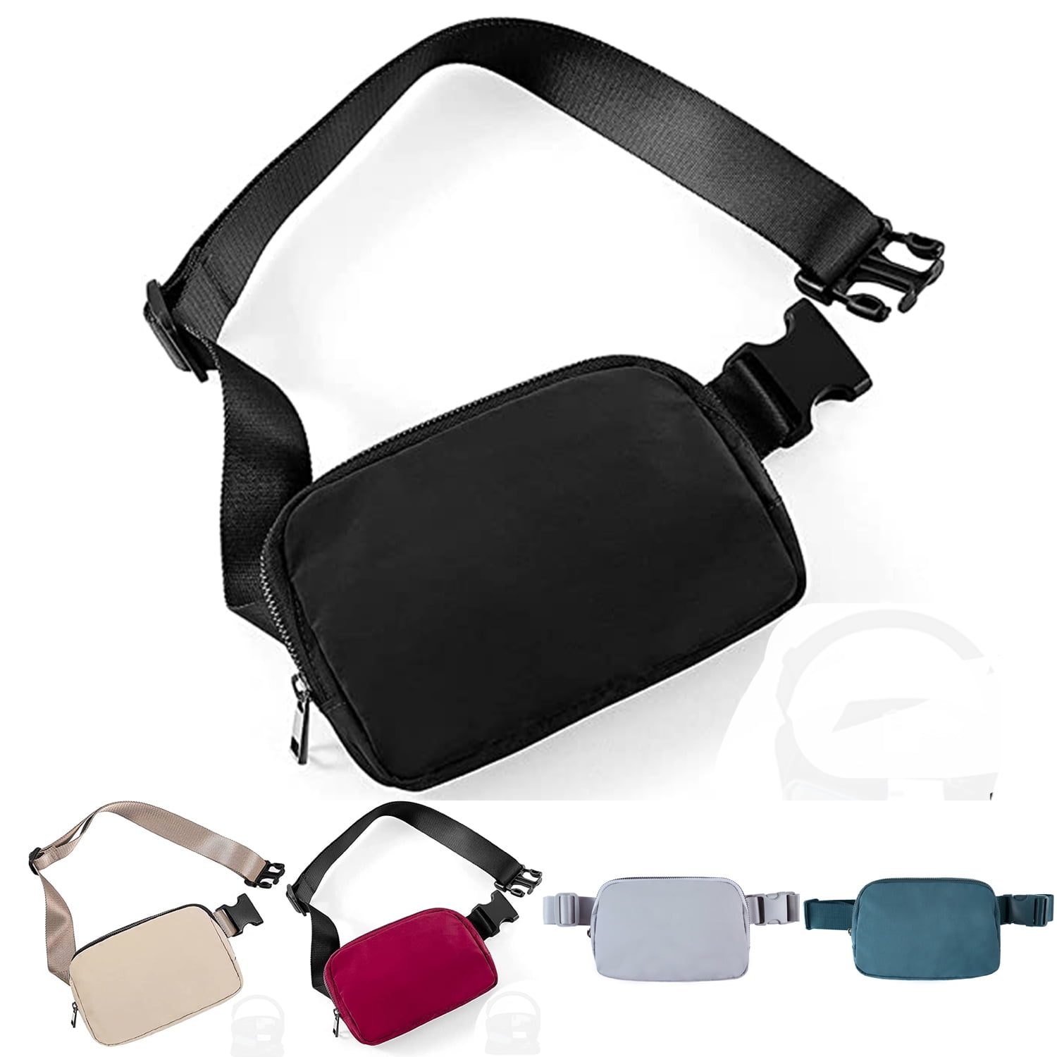 Unisex Fanny Pack Belt Bag for Women Men, Designer Fashion Waist Pack  Small, Adjustable Waist Band for Travel, Hiking, Sports (Ivory)