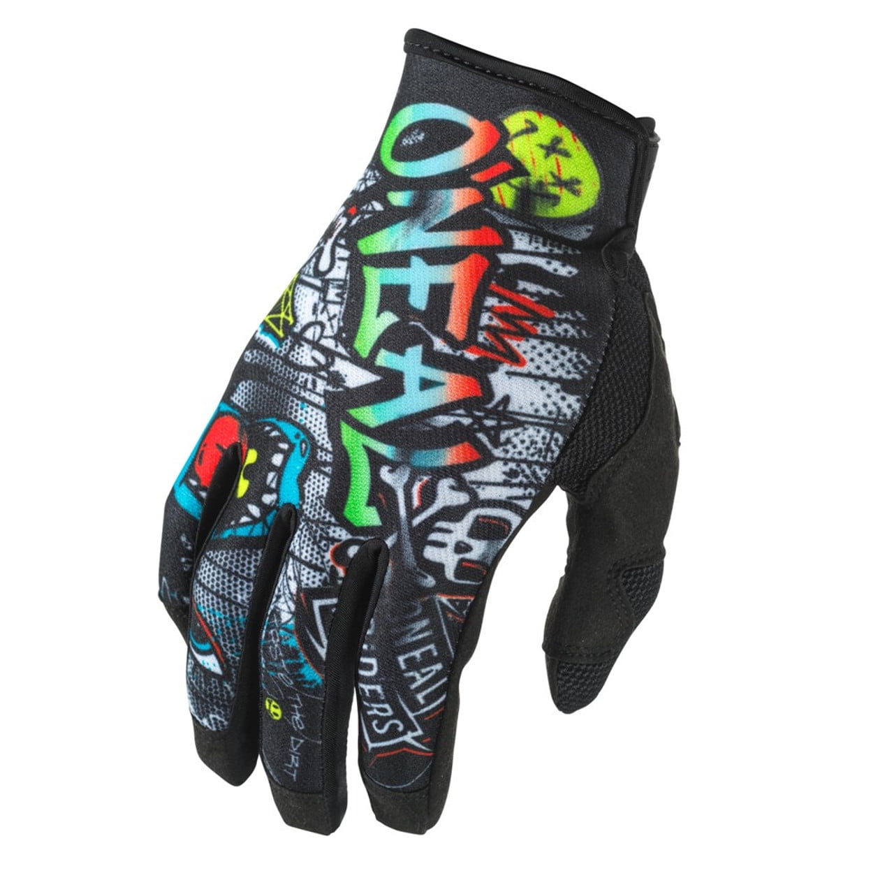 O Neal 2024 Mayhem Rancid Offroad Motocross Gloves Black White Medium