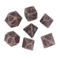 thumbnail image 4 of Dados Poliédricos, Patrón De Runas Numéricas De Fácil Lectura Dados De Juego Aleatorios Profesionales De Alta Resistencia Para Mayores De 14 Años ANGGREK Bronce Púrpura, 4 of 8