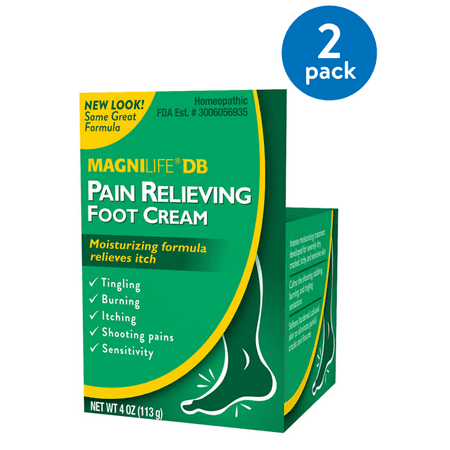 (2 Pack) Magnilife DB Pain Relieving Foot Cream, 4