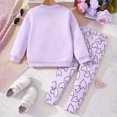 thumbnail image 6 of Futezty Cute Toddler Girls Sweatsuit Casual Heart Print Child Clothes Long Sweatshirt and Sweatpants Fall Outfit 12M-6T, 6 of 7